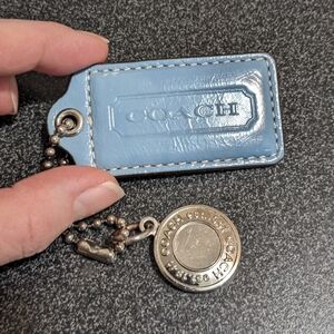 Vintage Coach Hangtag And Medallion Leather Soft Blue